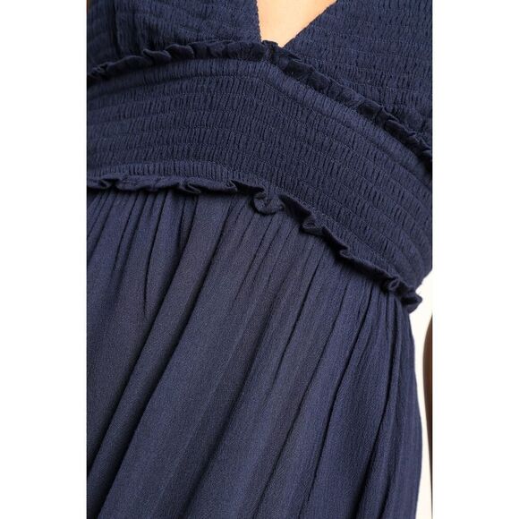 Lulus Essentially Elegant Navy Blue Sleeveless Backless Midi Dress Size M New - Picture 5 of 11